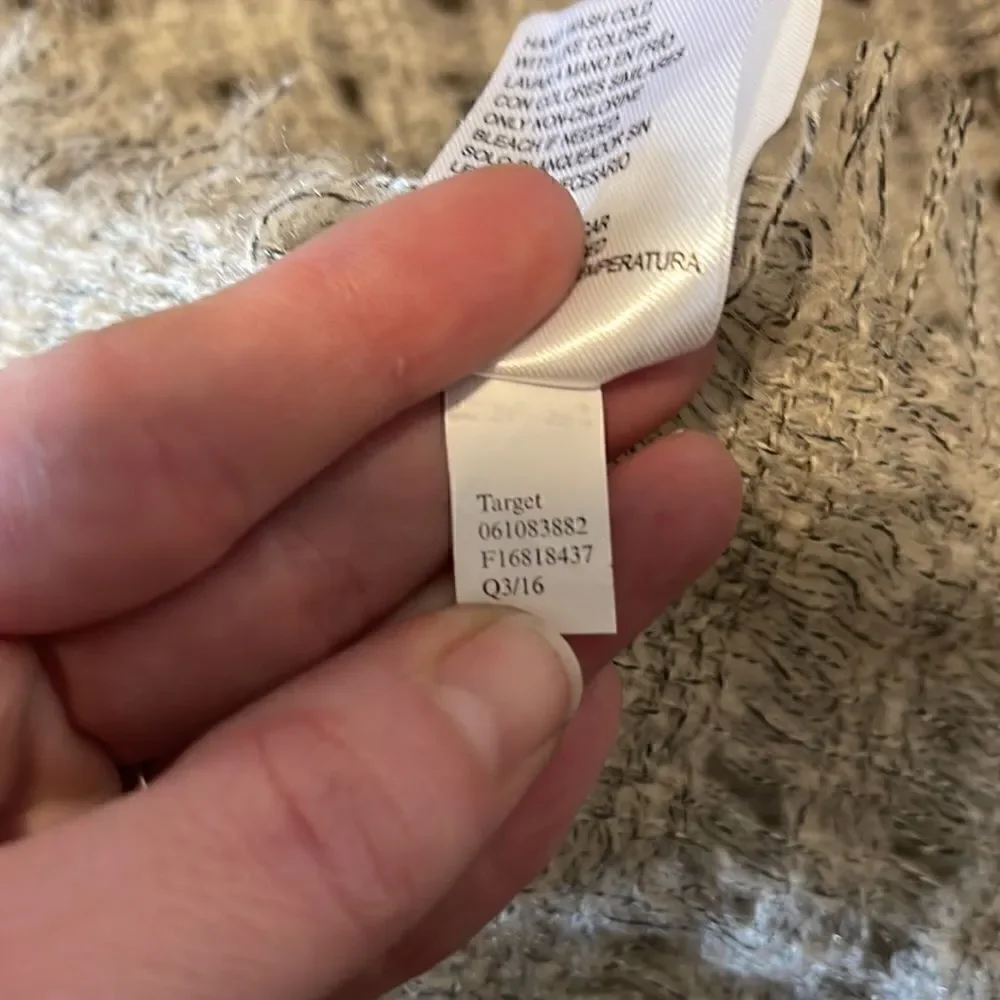 Target- Grey Open Knit Blanket Scarf Shawl